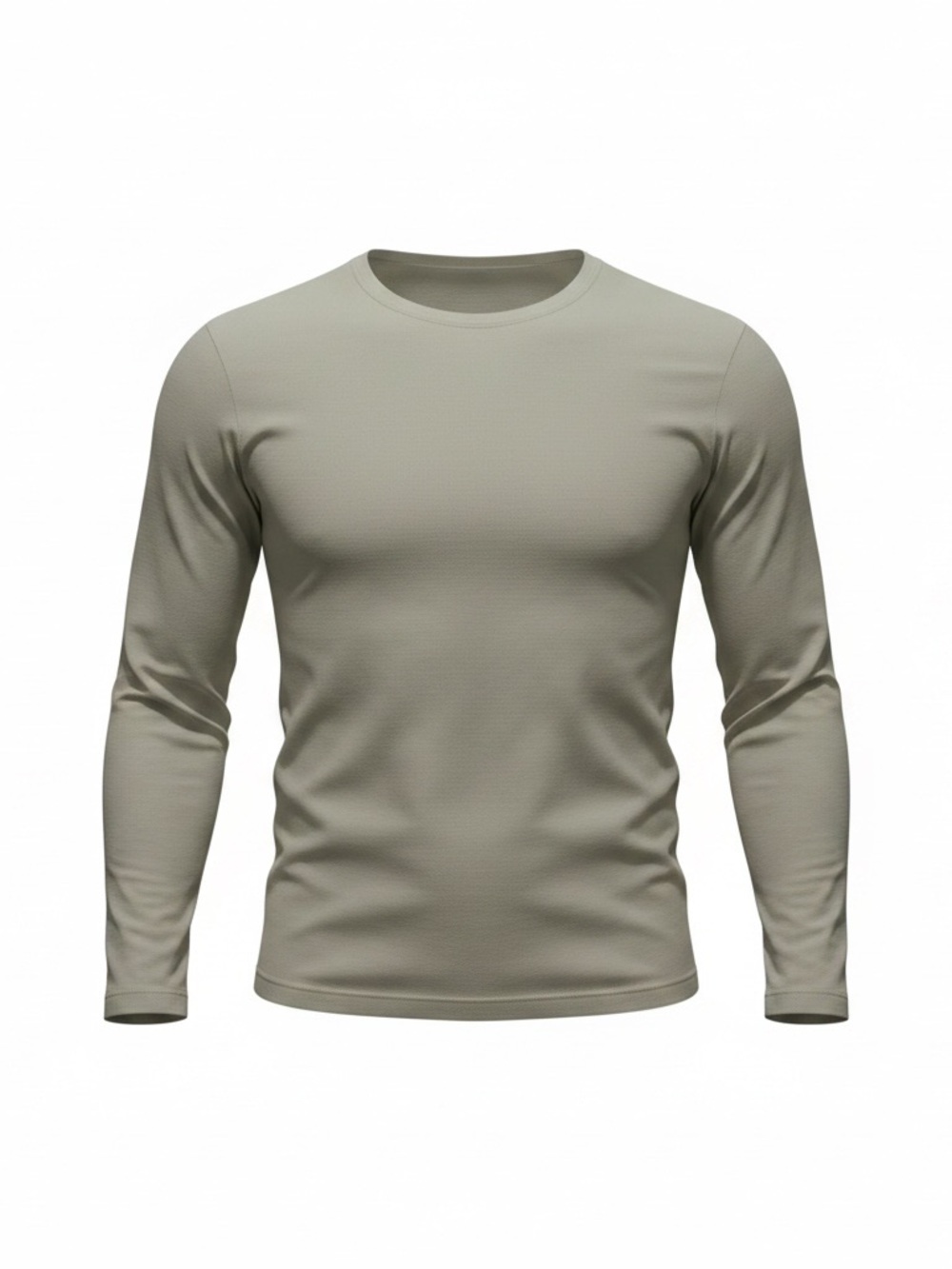 GAP Men's Long Sleeve Crewneck Shirt - Light Olive